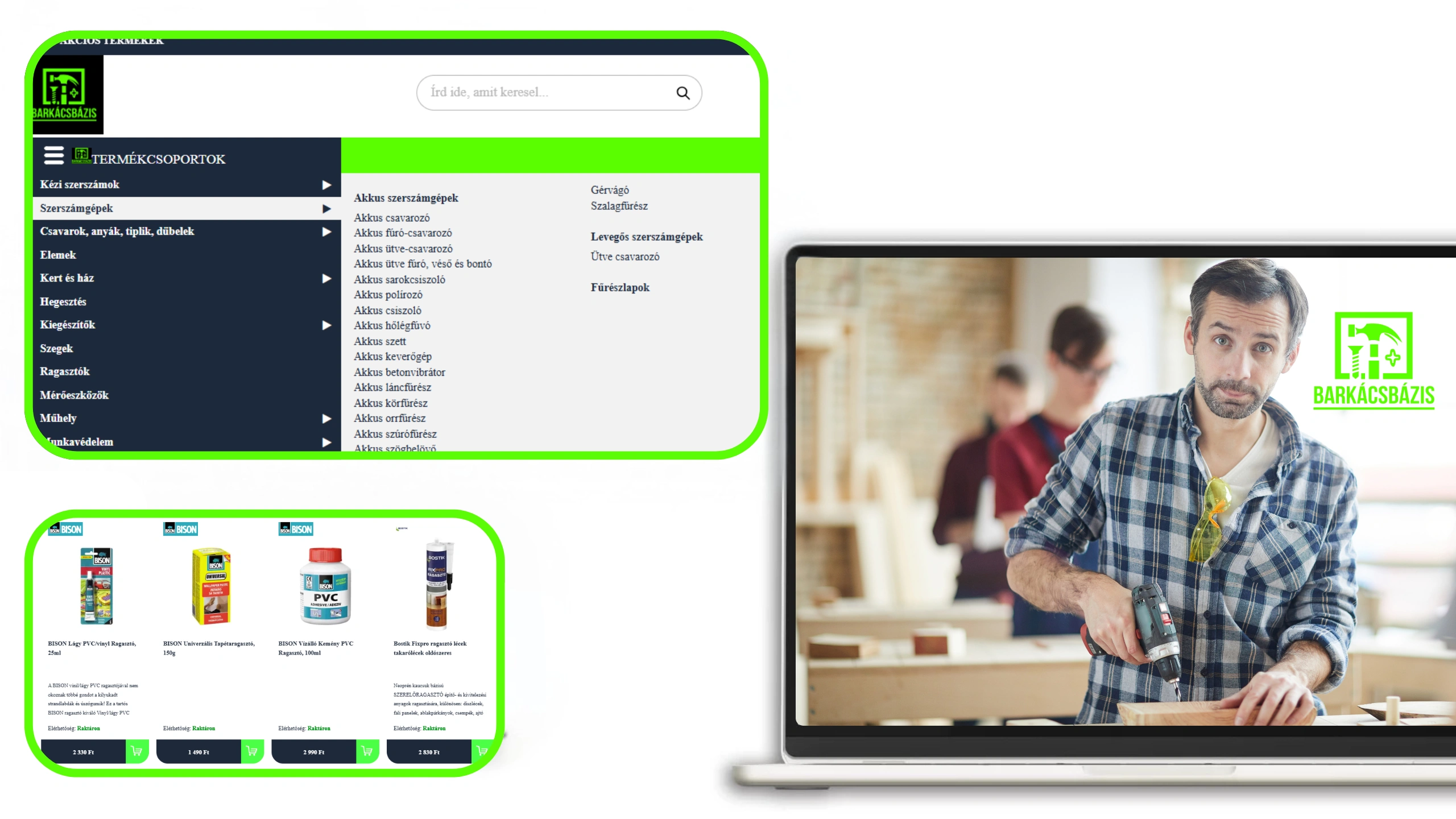 Barkácsáruház referencia
